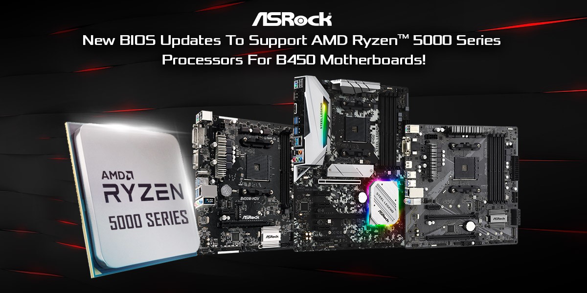 ASRock công bố BIOS mới hỗ trợ AMD Ryzen 5000 Series cho các bo mạch chủ sử dụng chipset 400 Series.